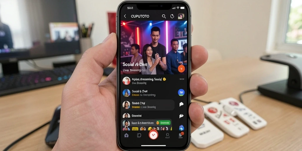 Tampilan antarmuka CUPUTOTO yang menarik saat Live Streaming.