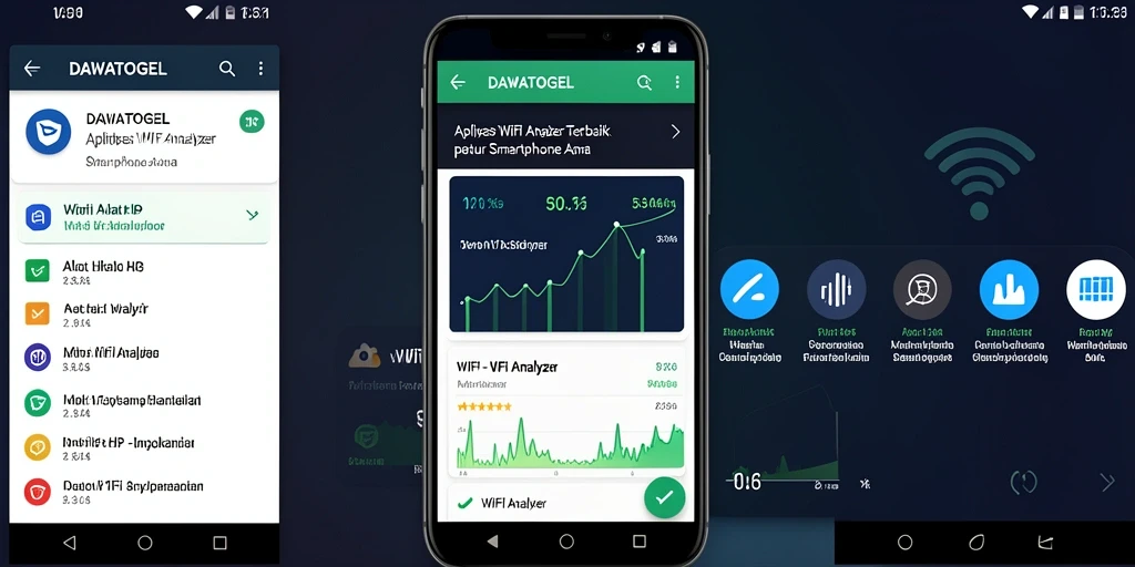 Screenshot DAWATOGEL menampilkan antarmuka analisis WiFi yang informatif dan intuitif.
