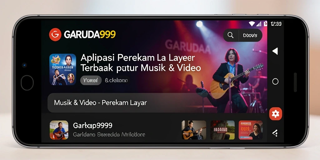 Tampilan antarmuka GARUDA999 yang mudah digunakan untuk perekaman layar.