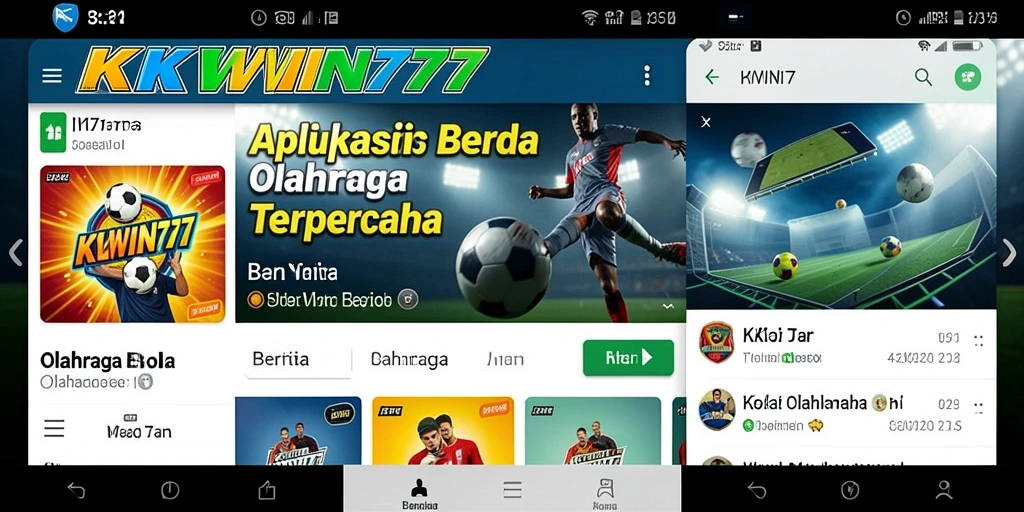 Antarmuka aplikasi KKWIN777 yang modern dan informatif.
