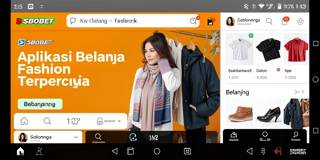 Antarmuka SBOBET yang menarik dan mudah digunakan untuk belanja fashion.